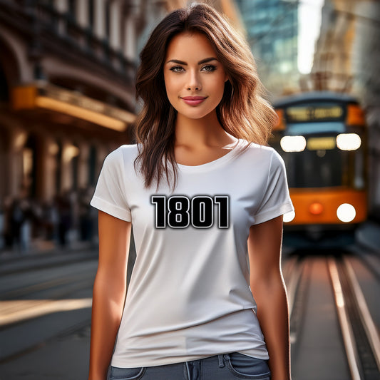 1801 Women T-Shirt | Vintage Birth Year Shirt | City Posters Plus