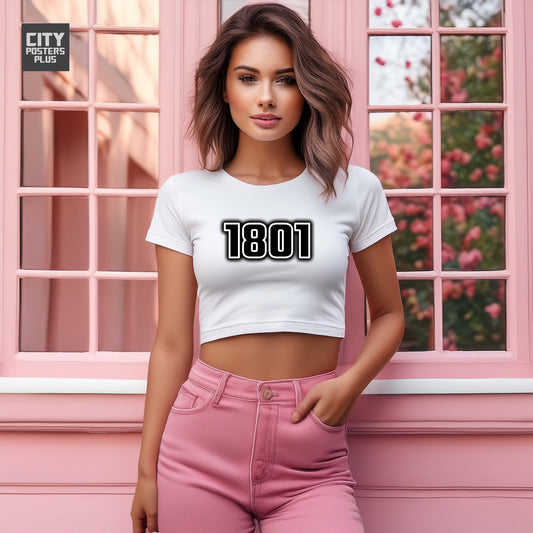 1801 Women Crop Top | Vintage Birth Year Shirt | City Posters Plus