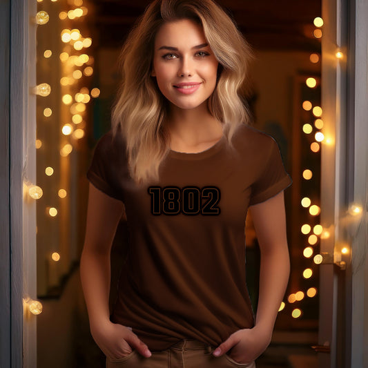 1802 Year Women T-Shirt (Brown)