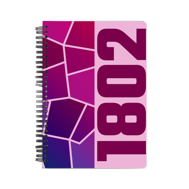 1802 Year Notebook (Light Pink, A5 Size, 100 Pages, Ruled)