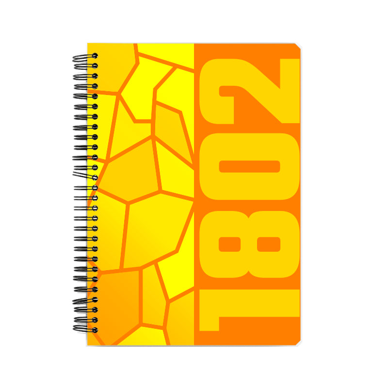 1802 Year Notebook (Orange, A5 Size, 100 Pages, Ruled)