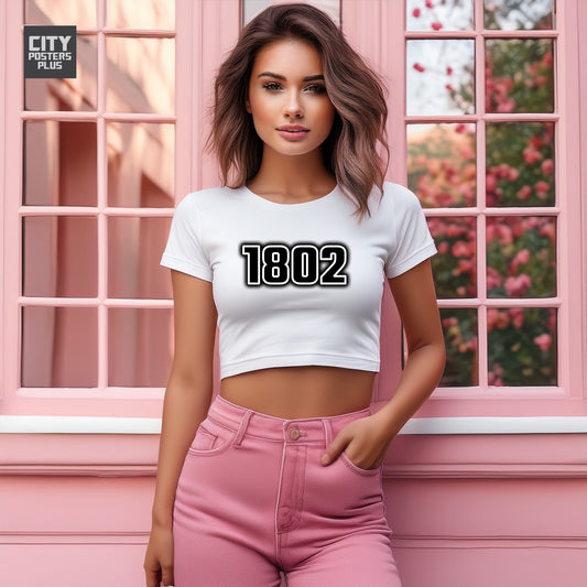 1802 Women Crop Top | Vintage Birth Year Shirt | City Posters Plus