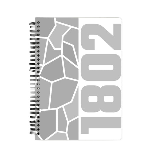 1802 Year Notebook (White, A5 Size, 100 Pages, Ruled)