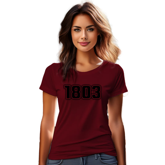 1803 Year Women T-Shirt (Maroon)