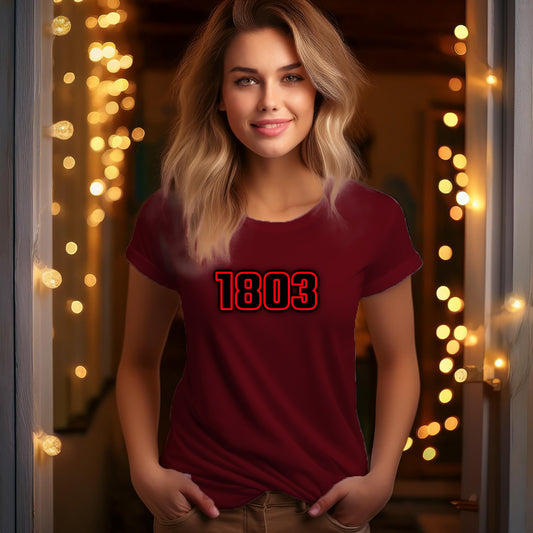 1803 Year Women T-Shirt (Maroon)