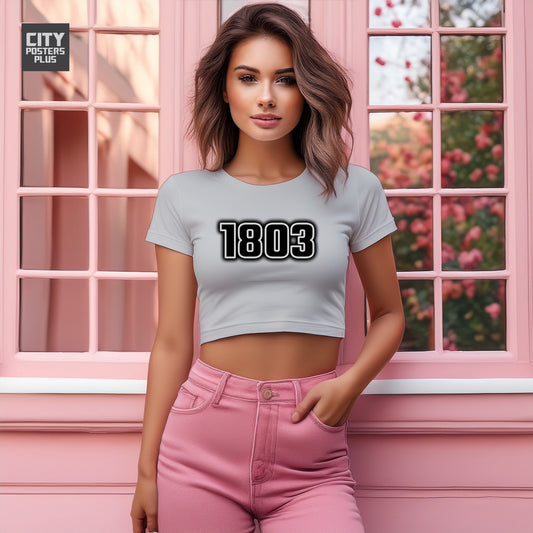1803 Women Crop Top | Vintage Birth Year Shirt | City Posters Plus