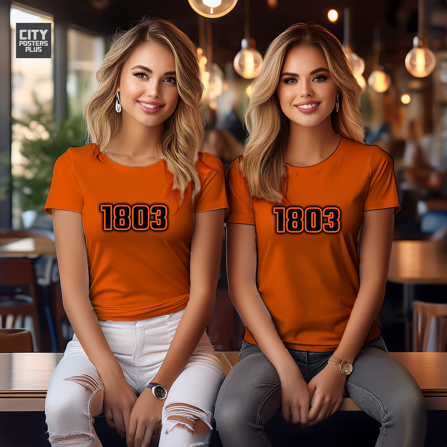1803 Year Women T-Shirt (Orange)