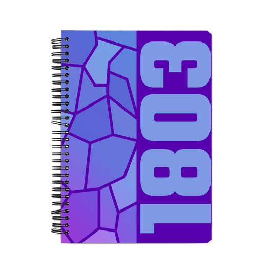 1803 Year Notebook (Purple, A5 Size, 100 Pages, Ruled)