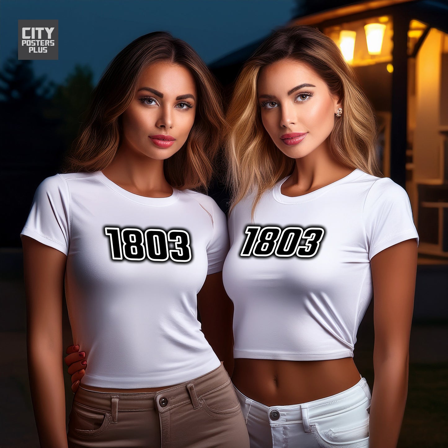 1803 Year Women Crop Top (White)