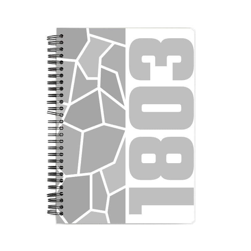 1803 Year Notebook (White, A5 Size, 100 Pages, Ruled)