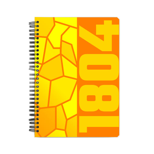 1804 Year Notebook (Orange, A5 Size, 100 Pages, Ruled)