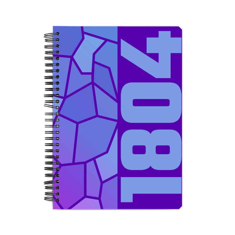 1804 Year Notebook (Purple, A5 Size, 100 Pages, Ruled)