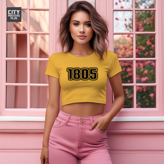 1805 Women Crop Top | Vintage Birth Year Shirt | City Posters Plus