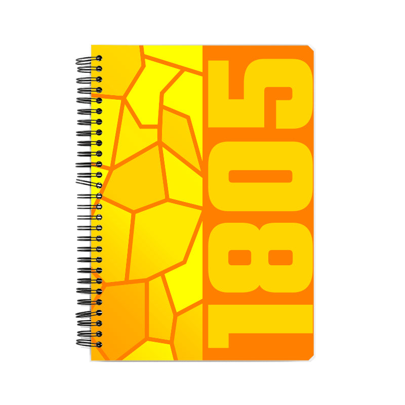 1805 Year Notebook (Orange, A5 Size, 100 Pages, Ruled)