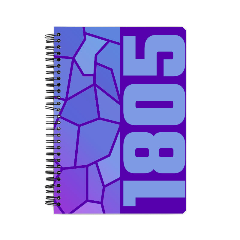 1805 Year Notebook (Purple, A5 Size, 100 Pages, Ruled)