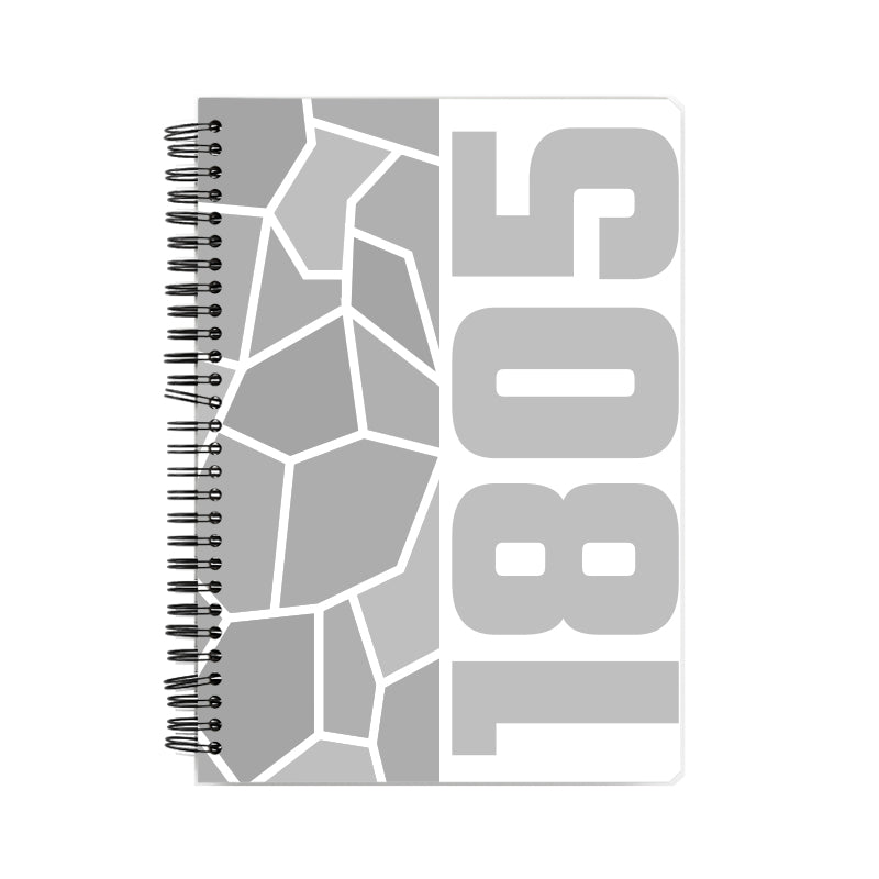 1805 Year Notebook (White, A5 Size, 100 Pages, Ruled)