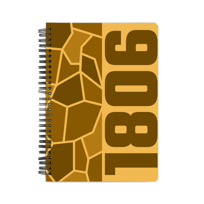 1806 Year Notebook (Golden Yellow, A5 Size, 100 Pages, Ruled)