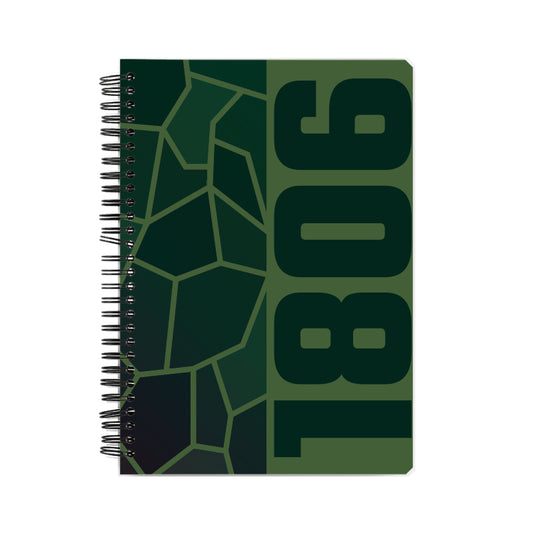 1806 Year Notebook (Olive Green, A5 Size, 100 Pages, Ruled)