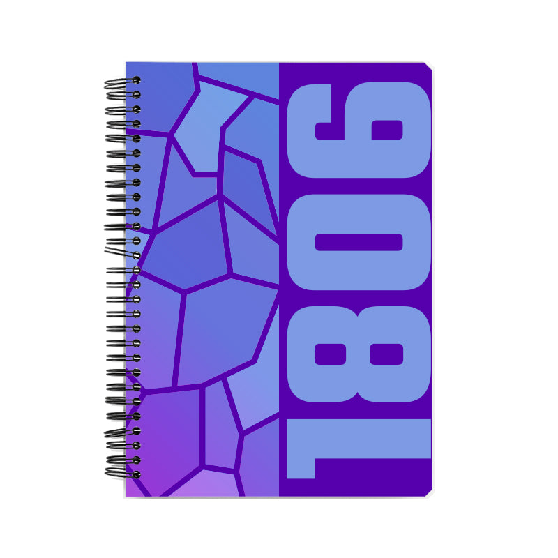 1806 Year Notebook (Purple, A5 Size, 100 Pages, Ruled)