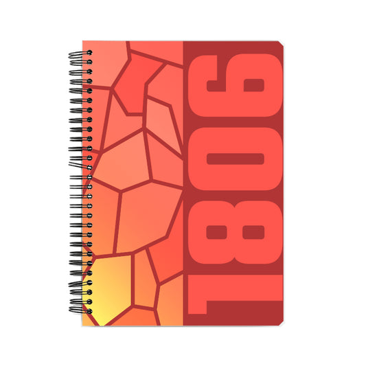 1806 Year Notebook (Red, A5 Size, 100 Pages, Ruled)