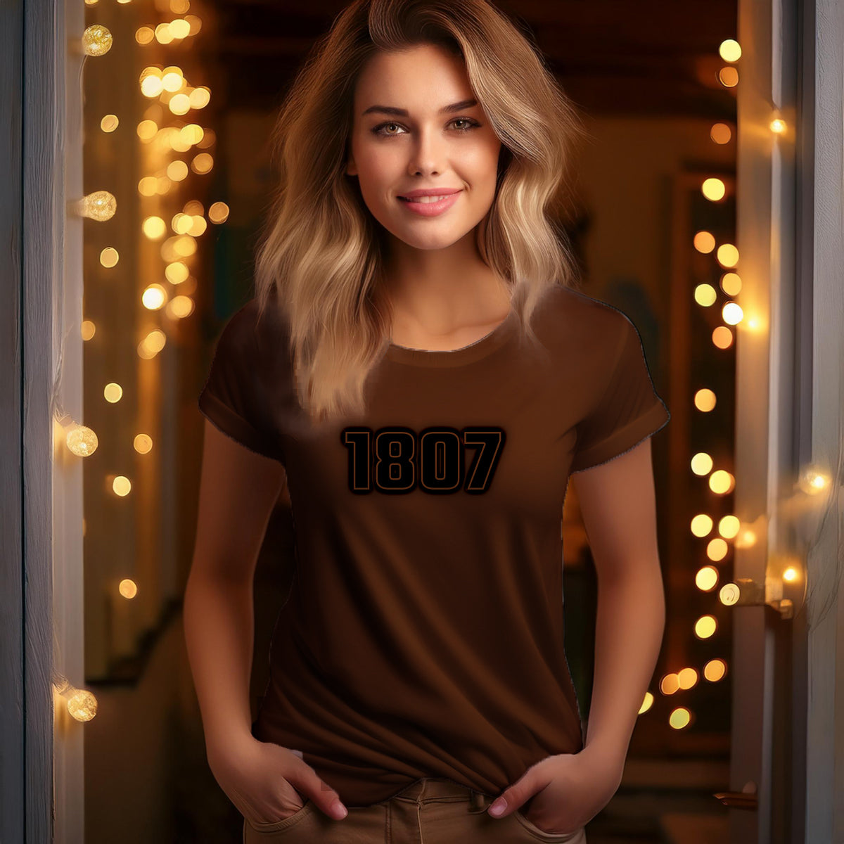 1807 Year Women T-Shirt (Brown)