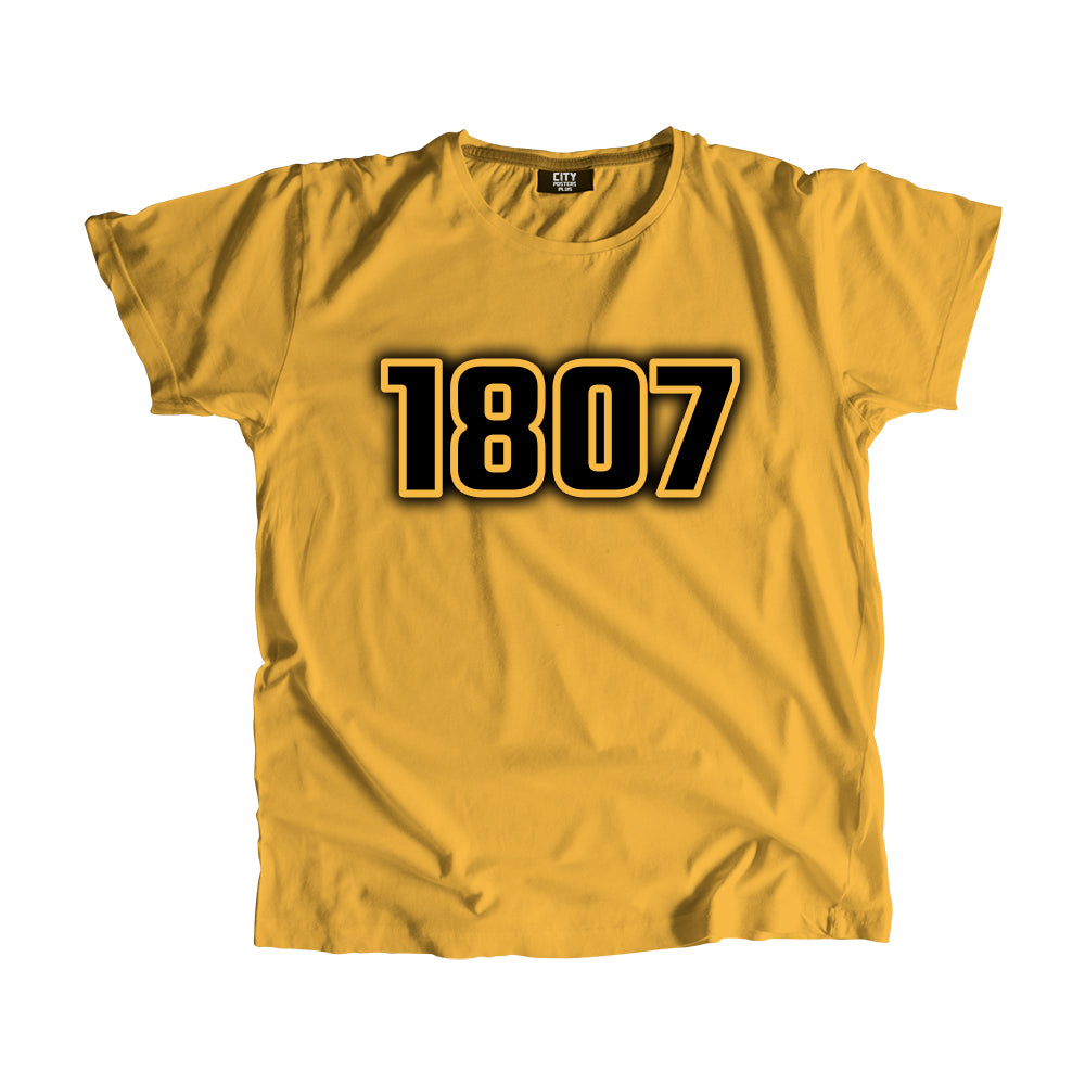 1807 Year Men Unisex T-Shirt (Golden Yellow)