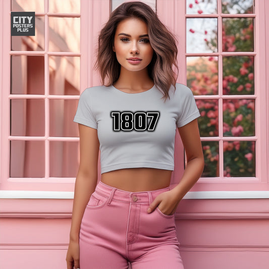 1807 Women Crop Top | Vintage Birth Year Shirt | City Posters Plus