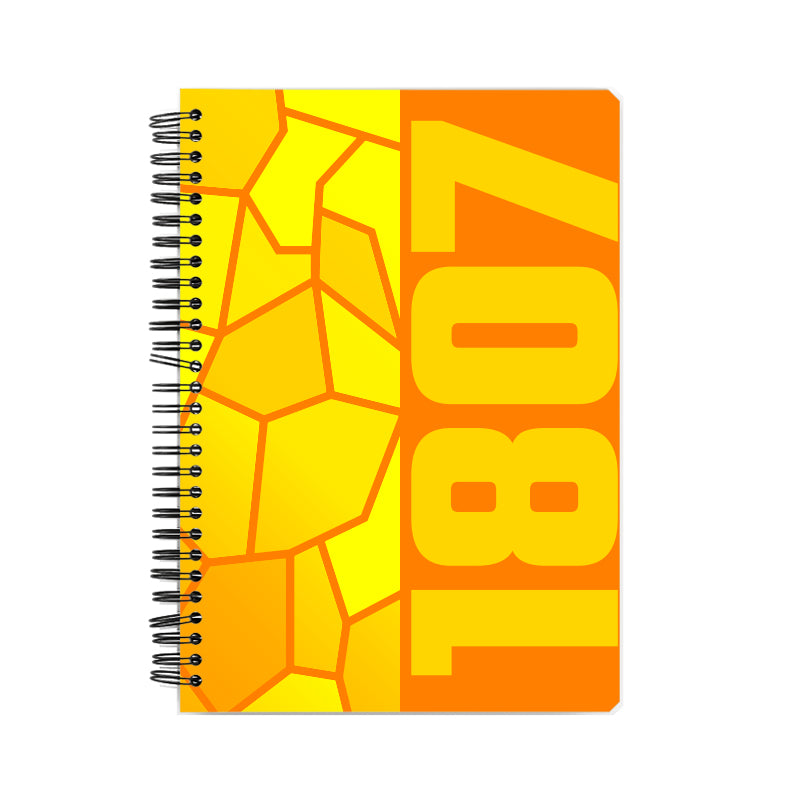 1807 Year Notebook (Orange, A5 Size, 100 Pages, Ruled)