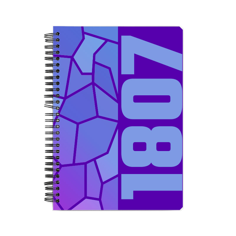 1807 Year Notebook (Purple, A5 Size, 100 Pages, Ruled)