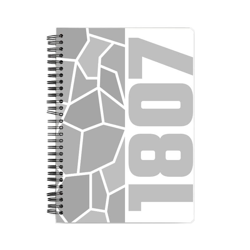 1807 Year Notebook (White, A5 Size, 100 Pages, Ruled)