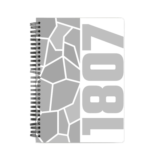 1807 Year Notebook (White, A5 Size, 100 Pages, Ruled)