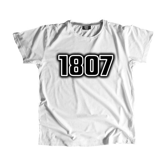 1807 Vintage Heritage Year Men Unisex T-Shirt (White)