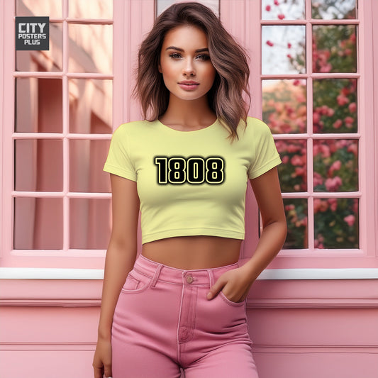 1808 Women Crop Top | Vintage Birth Year Shirt | City Posters Plus