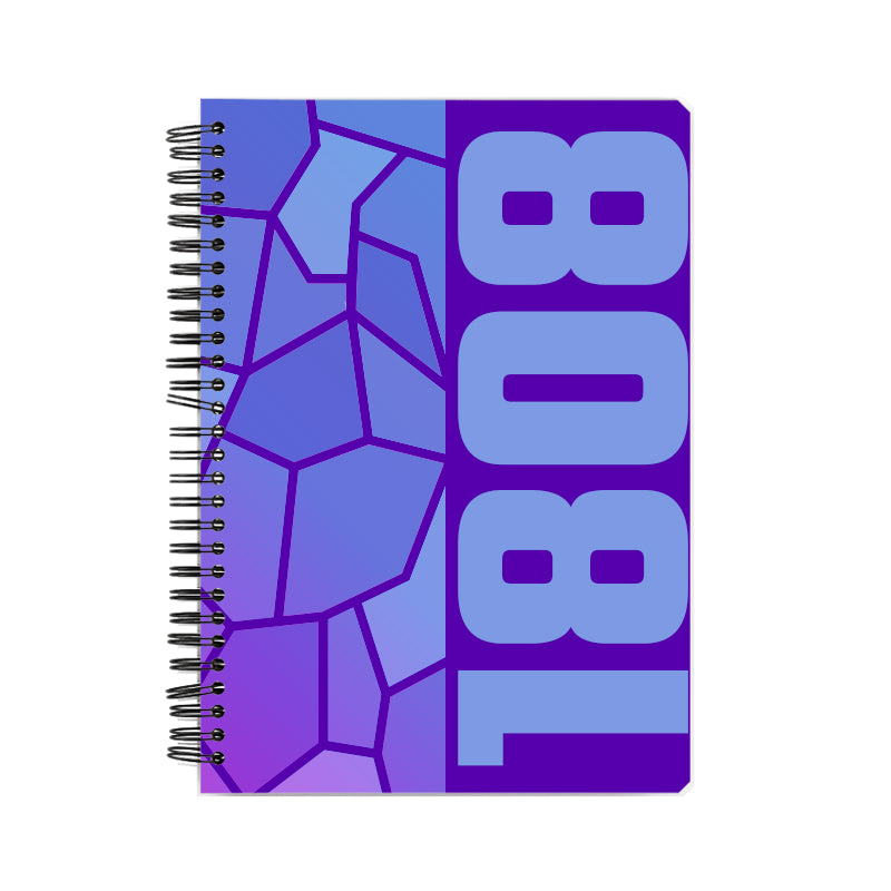 1808 Year Notebook (Purple, A5 Size, 100 Pages, Ruled)