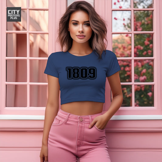 1809 Women Crop Top | Vintage Birth Year Shirt | City Posters Plus