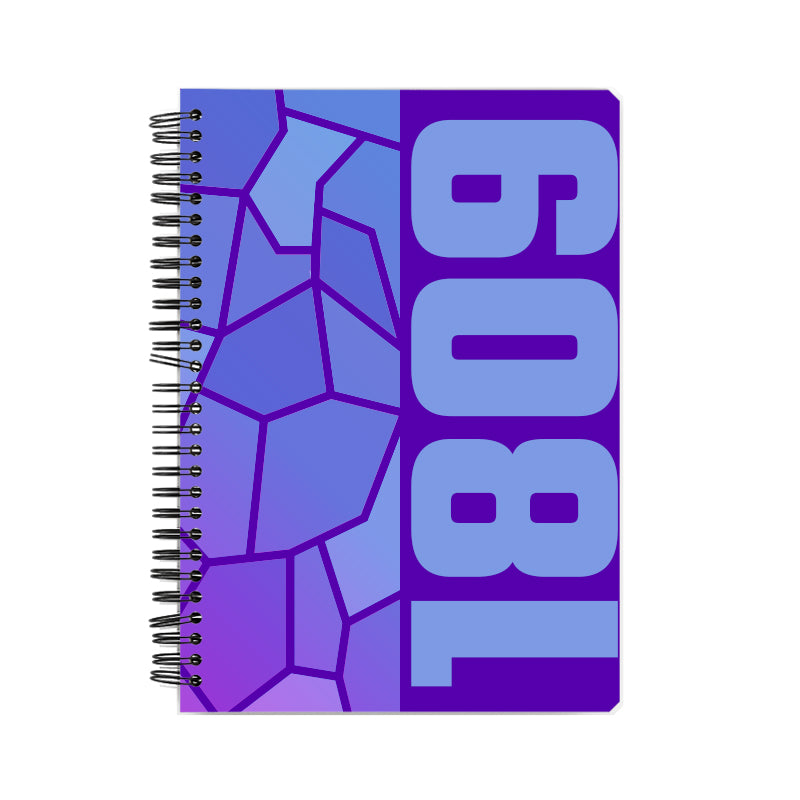 1809 Year Notebook (Purple, A5 Size, 100 Pages, Ruled)