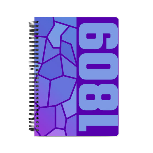 1809 Year Notebook (Purple, A5 Size, 100 Pages, Ruled)