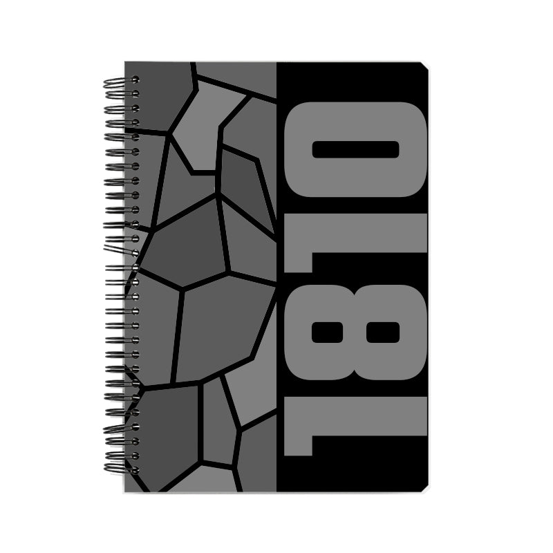 1810 Year Notebook (Black, A5 Size, 100 Pages, Ruled)