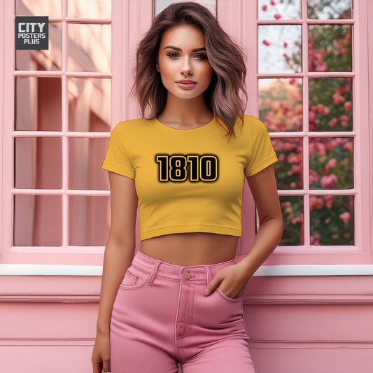 1810 Women Crop Top | Vintage Birth Year Shirt | City Posters Plus