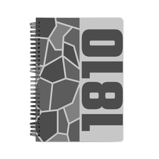 1810 Year Notebook (Melange Grey, A5 Size, 100 Pages, Ruled)