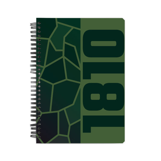 1810 Year Notebook (Olive Green, A5 Size, 100 Pages, Ruled)