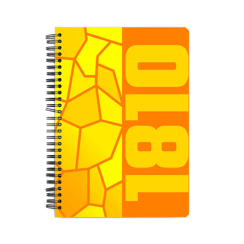 1810 Year Notebook (Orange, A5 Size, 100 Pages, Ruled)