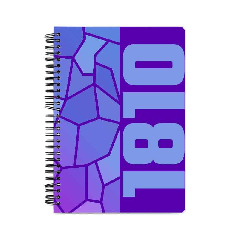 1810 Year Notebook (Purple, A5 Size, 100 Pages, Ruled)