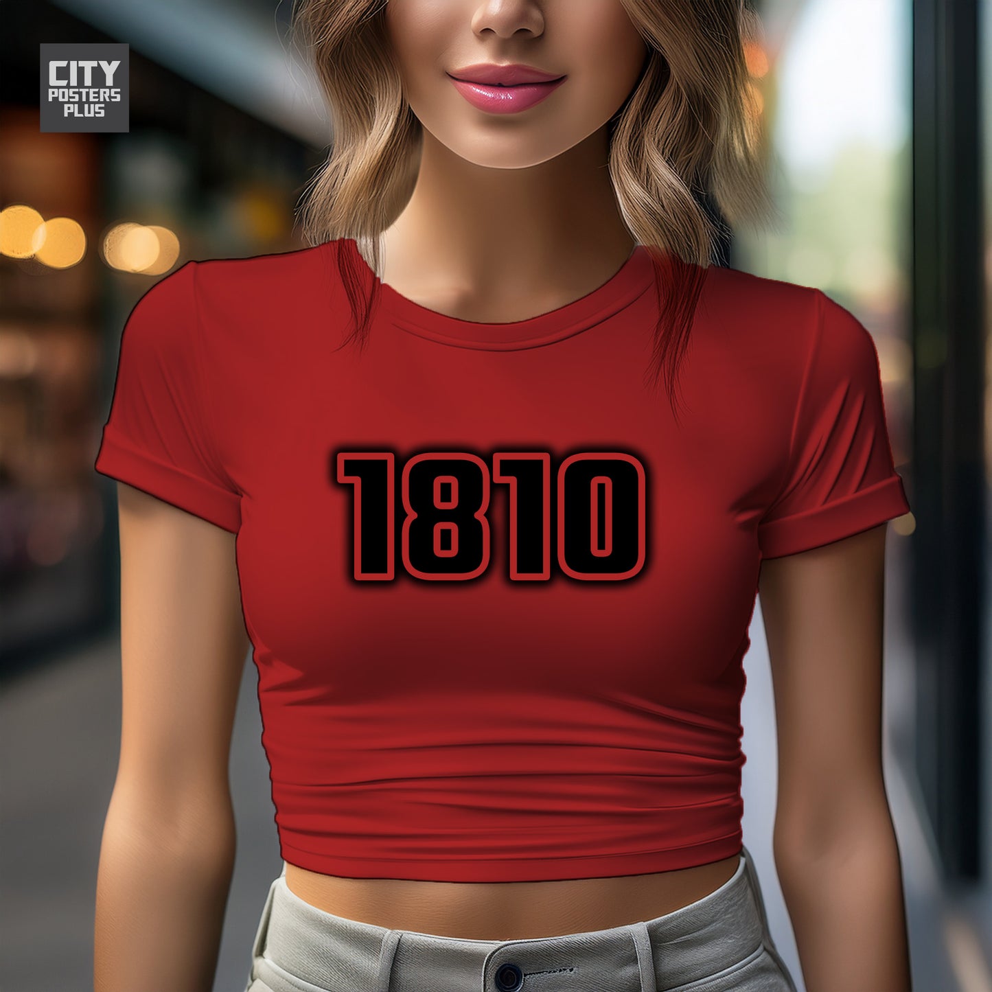 1810 Year Women Crop Top (Red)