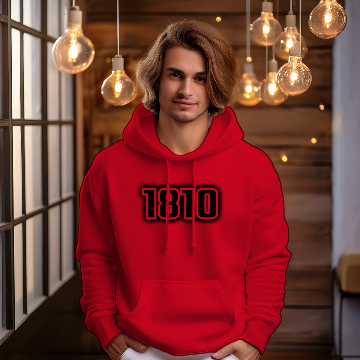 1810 Year Men Unisex Hoodie (Red)