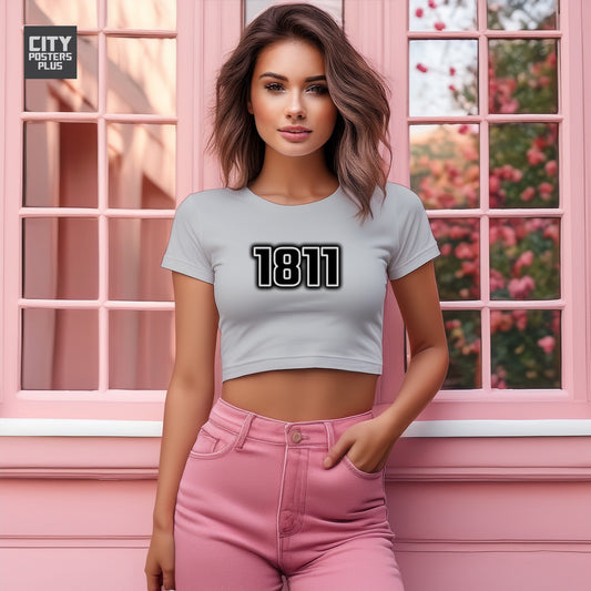 1811 Women Crop Top | Vintage Birth Year Shirt | City Posters Plus