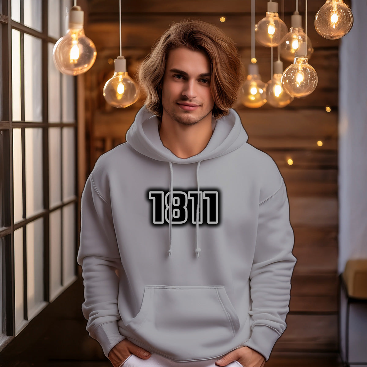 1811 Year Men Unisex Hoodie (Melange Grey)