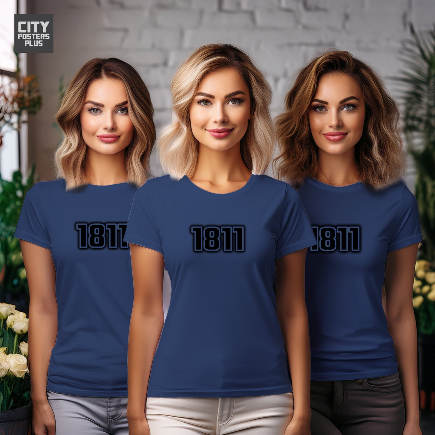 1811 Year Women T-Shirt (Navy Blue)