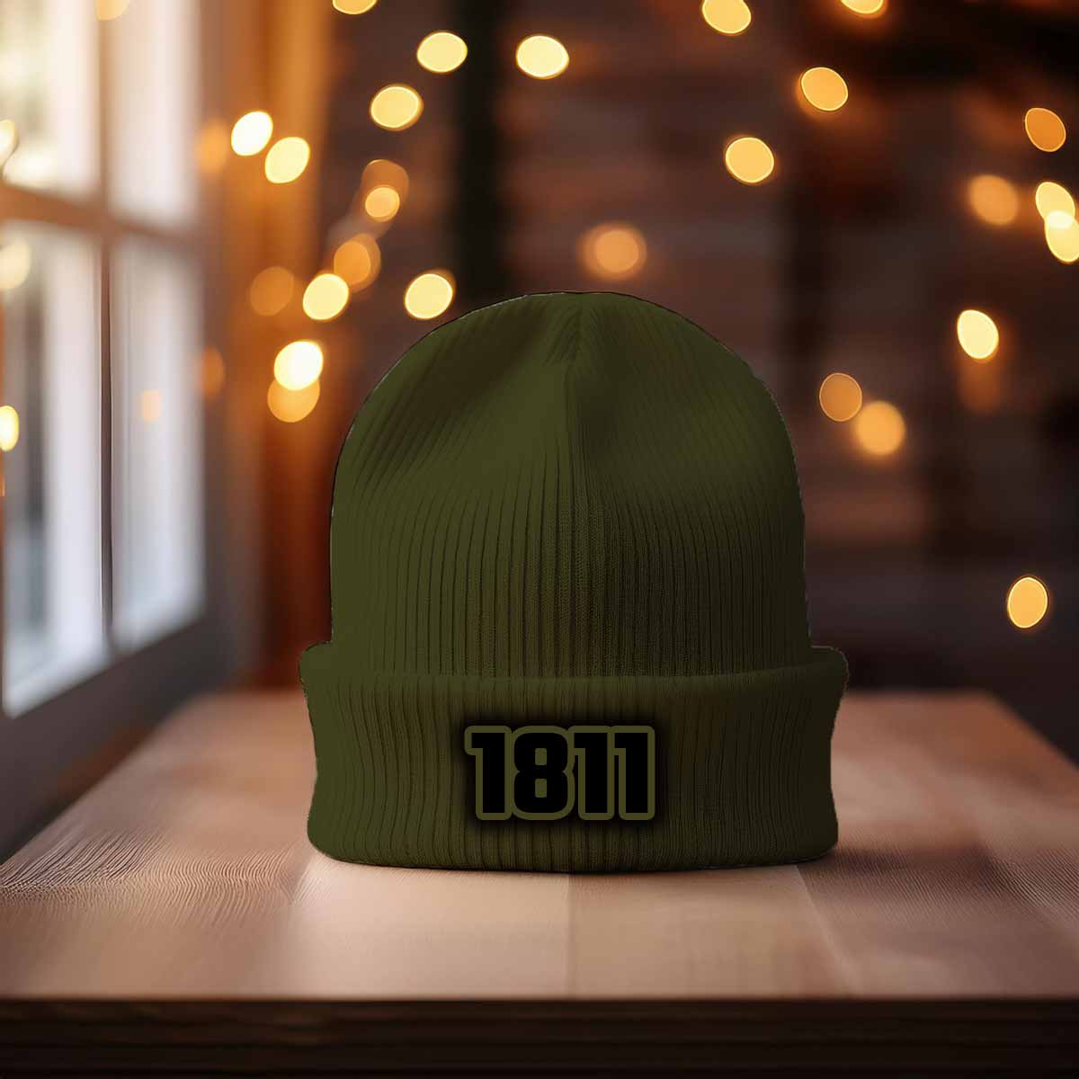 1811 Year Cuffed Beanie (Olive)