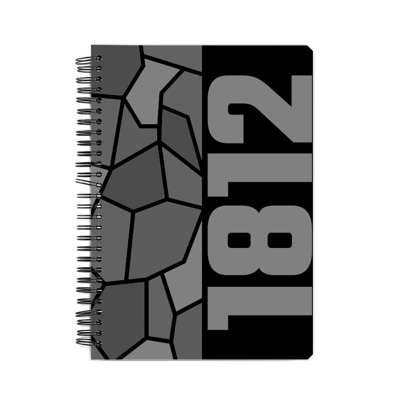 1812 Year Notebook (Black, A5 Size, 100 Pages, Ruled)